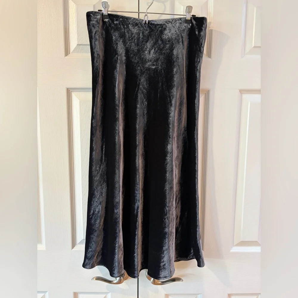J. Crew Elegant Black Velvet Maxi Skirt